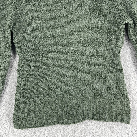 Wooby green v-neck long sleeve knit sweater women’s size small stretch material - Picture 11 of 11